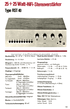 HiFi-Stereoverstärker RST40; RIM bzw. Radio-RIM; (ID = 2624971) Verst/Mix