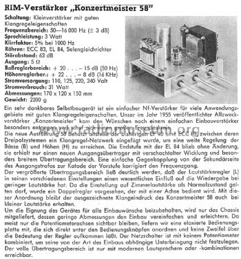 Konzertmeister ; RIM bzw. Radio-RIM; (ID = 2443047) Ampl/Mixer