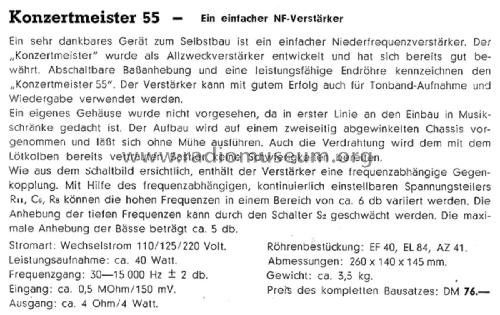 Konzertmeister 55; RIM bzw. Radio-RIM; (ID = 2443902) Verst/Mix