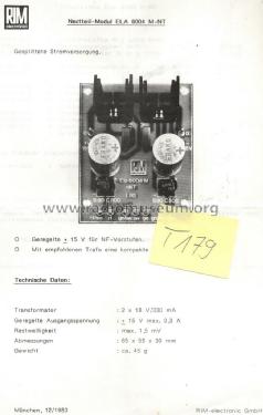 Mischverstärker ELA 6004 M; RIM bzw. Radio-RIM; (ID = 1721458) Ampl/Mixer