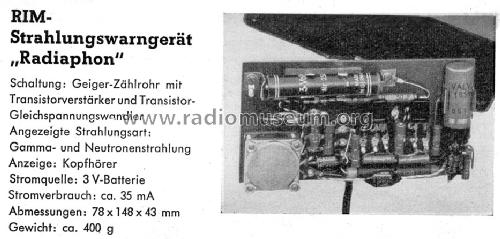 Radiaphon ; RIM bzw. Radio-RIM; (ID = 1110726) Kit