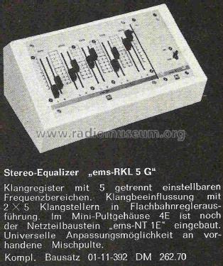Stereo-Equalizer EMS-RKL-5G; RIM bzw. Radio-RIM; (ID = 1043934) Kit