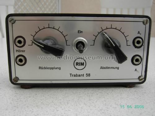 Trabant 58; RIM bzw. Radio-RIM; (ID = 207587) Misc