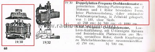 Doppelplatten Frequenz Drehkondensator ; Ritscher & Tölken; (ID = 2322949) Radio part