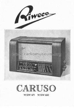 Caruso W660 ; Riweco-Schwenningen (ID = 2805675) Radio