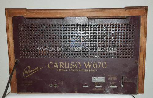 Caruso W670 Ch= W470; Riweco-Schwenningen (ID = 2476727) Radio