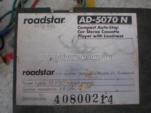 Cassette Stereo Player AD-5070N; Roadstar; Japan (ID = 669386) Enrég.-R