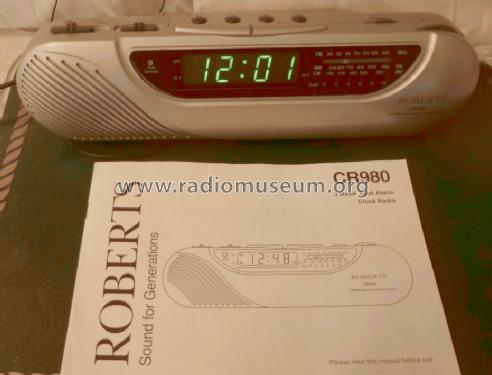 FM-MW-LW Clock Radio Alarm CR980; Roberts Radio Co.Ltd (ID = 1718705) Radio