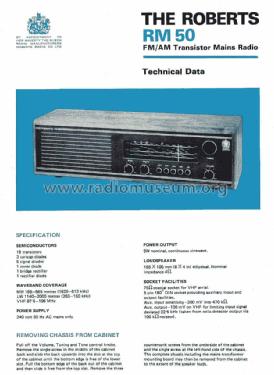 RM50; Roberts Radio Co.Ltd (ID = 2446097) Radio