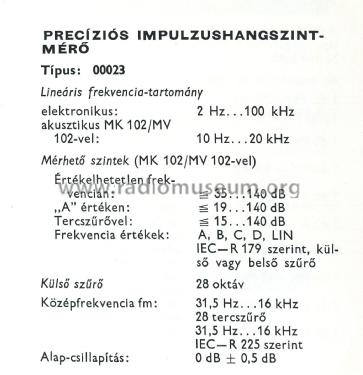 Präzisions-Impulsschallpegelmesser 00023; Robotron- (ID = 2709290) Equipment