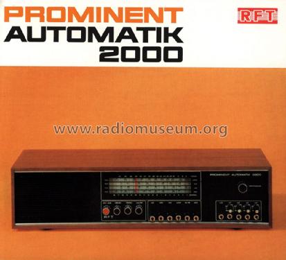 Prominent Automatik 2000; Robotron-Elektronik (ID = 1315065) Radio