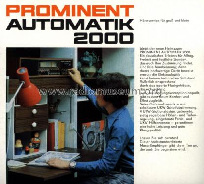 Prominent Automatik 2000; Robotron-Elektronik (ID = 1315066) Radio