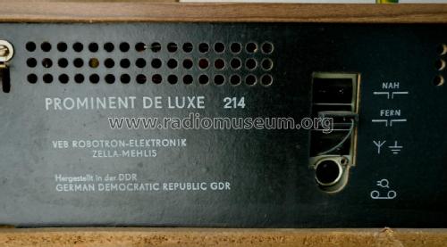 Prominent de Luxe 214; Robotron-Elektronik (ID = 2549142) Radio