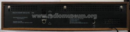 Prominent de Luxe 214; Robotron-Elektronik (ID = 511220) Radio