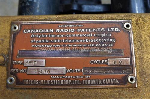 920 Ch=460; Rogers Brand, A R (ID = 2792586) Radio