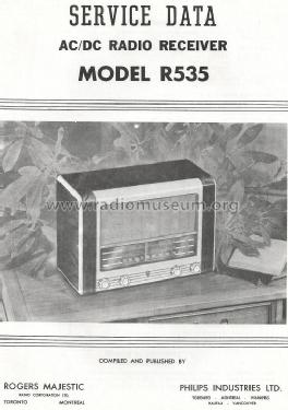 AC/DC Radio Receiver R535; Rogers-Majestic, (ID = 826214) Radio
