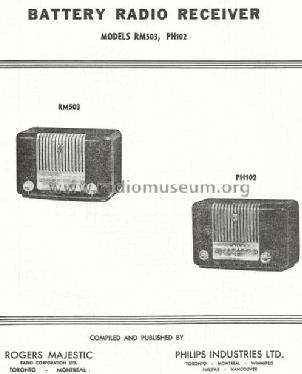 Battery Radio Receiver RM503; Rogers-Majestic, (ID = 826216) Radio