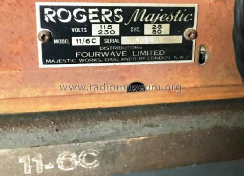 Majestic 11/6C Ch= 663R1; Rogers-Majestic, (ID = 2635129) Radio