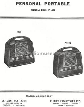 Personal Portable R835; Rogers-Majestic, (ID = 826220) Radio