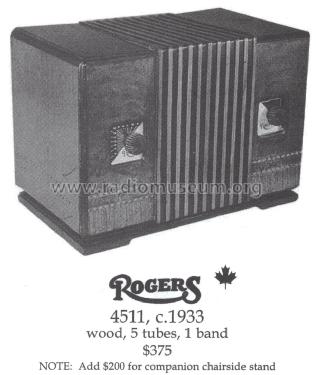 Rogers 4511 ; Rogers-Majestic, (ID = 1471724) Radio