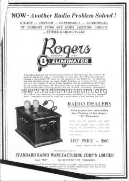 Rogers B-Eliminator Power Unit ; Rogers-Majestic, (ID = 1706715) Power-S