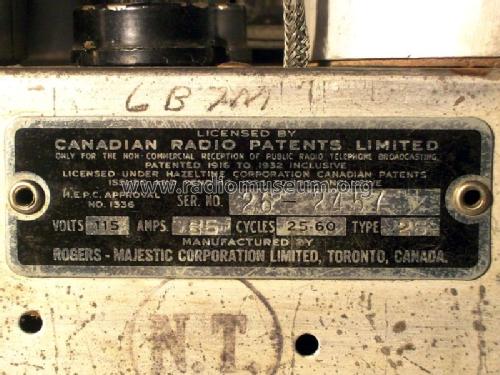 Rogers Ten-60 Ch= 26; Rogers-Majestic, (ID = 799368) Radio