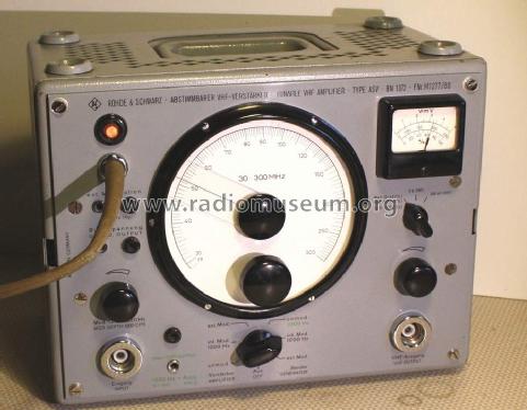 Abstimmbarer VHF-Verstärker - Tunable VHF Amplifier ASV BN1372; Rohde & Schwarz, PTE (ID = 1566526) Equipment