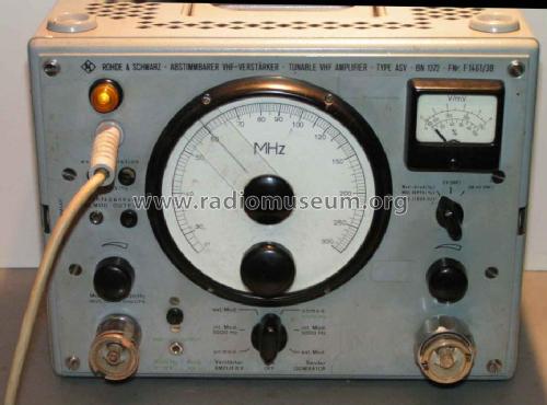 Abstimmbarer VHF-Verstärker - Tunable VHF Amplifier ASV BN1372; Rohde & Schwarz, PTE (ID = 321228) Equipment