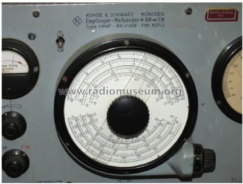 Empfänger-Meßsender AM/FM SMAF BN41408; Rohde & Schwarz, PTE (ID = 1182410) Equipment