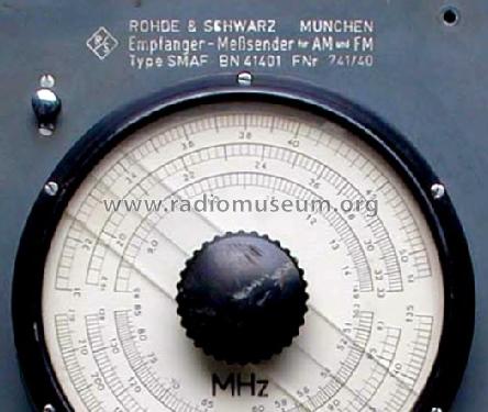 Empfänger-Meßsender SMAF ; Rohde & Schwarz, PTE (ID = 473493) Equipment