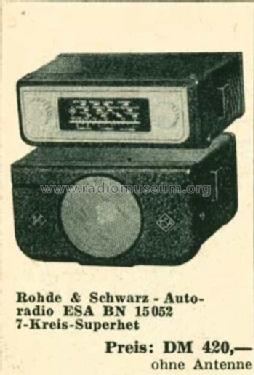 ESA ; Rohde & Schwarz, PTE (ID = 515396) Car Radio