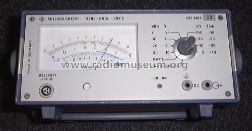 HF-Millivoltmeter URV3 ; Rohde & Schwarz, PTE (ID = 564026) Equipment