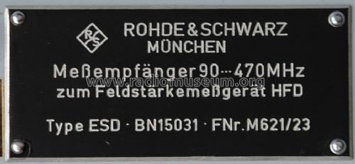 Meßempfänger ESD ; Rohde & Schwarz, PTE (ID = 1238334) Equipment