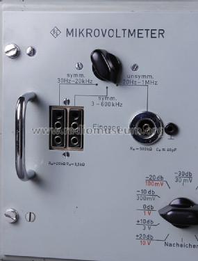 Mikrovoltmeter UVM ; Rohde & Schwarz, PTE (ID = 1256515) Equipment