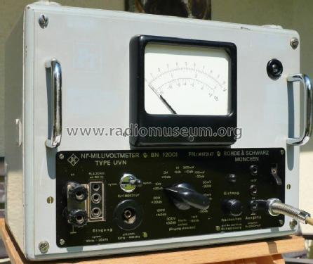 Nf-Millivoltmeter UVN BN 12001; Rohde & Schwarz, PTE (ID = 621385) Equipment