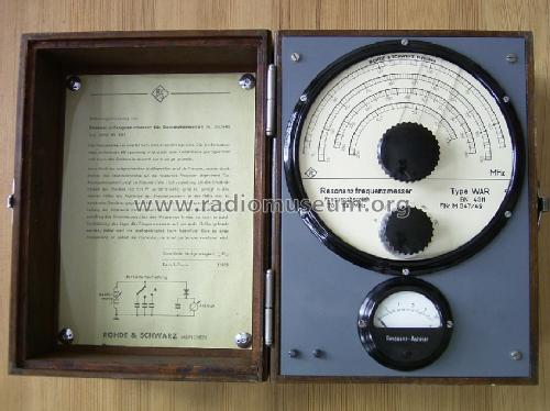 Resonanzfrequenzmesser WAR BN4311; Rohde & Schwarz, PTE (ID = 878410) Equipment