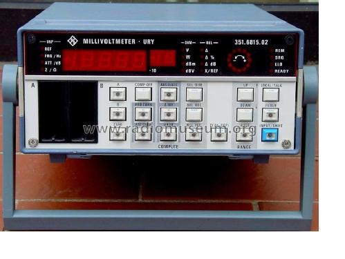 RF-Millivoltmeter URV5; Rohde & Schwarz, PTE (ID = 249778) Equipment