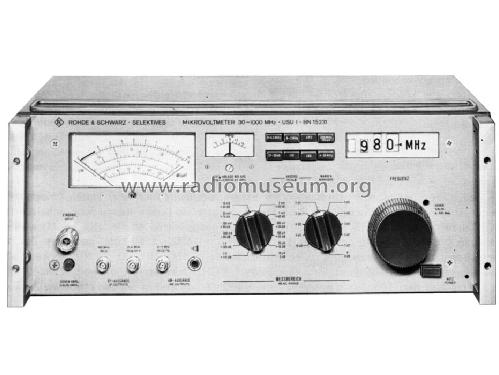 Selektives Mikrovoltmeter USU1 ; Rohde & Schwarz, PTE (ID = 513379) Equipment