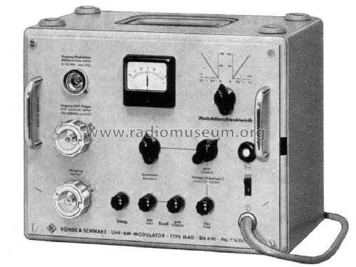 UHF-AM-Modulator MAD ; Rohde & Schwarz, PTE (ID = 637334) Equipment