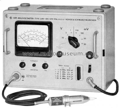 UHF-Millivoltmeter URV ; Rohde & Schwarz, PTE (ID = 265248) Equipment