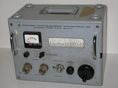 UHF-Resonanz-Frequenzmesser WAL BN 4321/2; Rohde & Schwarz, PTE (ID = 1573881) Equipment