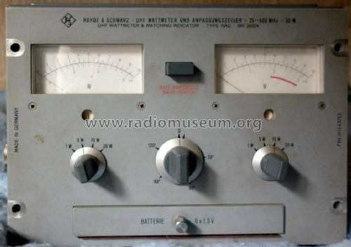 UHF-Wattmeter + Anpassungszeiger NAU; Rohde & Schwarz, PTE (ID = 965330) Equipment