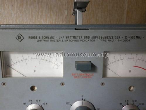 UHF-Wattmeter + Anpassungszeiger NAU; Rohde & Schwarz, PTE (ID = 965334) Equipment
