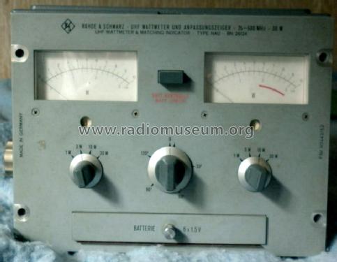 UHF-Wattmeter + Anpassungszeiger NAU; Rohde & Schwarz, PTE (ID = 965335) Equipment