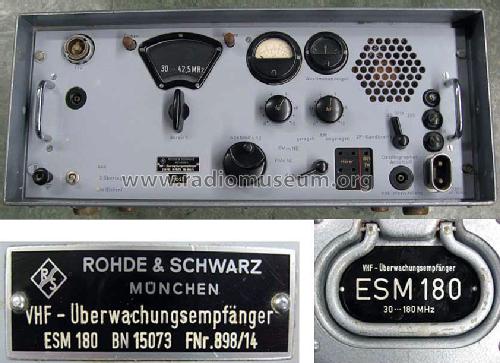 VHF-Überwachungsempfänger ESM180 ; Rohde & Schwarz, PTE (ID = 331557) Commercial Re