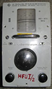 VHF-UHF-Messempfänger - Monitoring Receiver ESU BN 150021, 150021/2; Rohde & Schwarz, PTE (ID = 1409494) Equipment