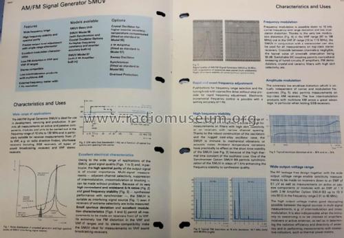 AM-FM Messender SMUV 301.0120.52 + SMUV 301.0120.55; Rohde & Schwarz, PTE (ID = 1836166) Equipment