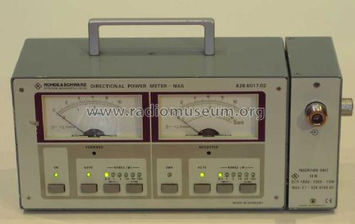 Directional Power Meter NAS 828.6017.02; Rohde & Schwarz, PTE (ID = 2330869) Equipment