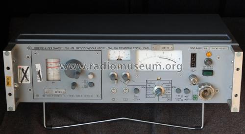 FM-AM-Messdemodulator FAB BN 206.9418; Rohde & Schwarz, PTE (ID = 1895371) Ausrüstung