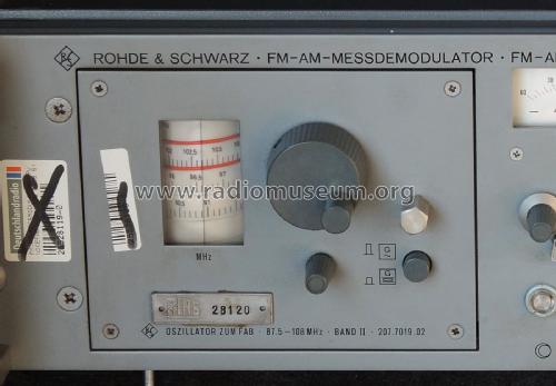 FM-AM-Messdemodulator FAB BN 206.9418; Rohde & Schwarz, PTE (ID = 1895374) Equipment